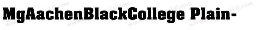MgAachenBlackCollege Plain字体转换